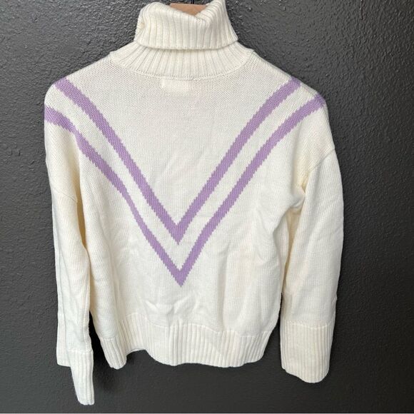 *spot* NWT Revolve x Lovers + Friends Caroline Sweater in ivory/purple| Size XS - Picture 5 of 11